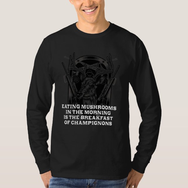 Camiseta Breakfast of Champignons Mushroom Hunting Cottagec (Frente)