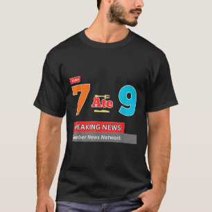 Camiseta Breaking News 7 Comeu 9 Piada de Matemática Engraç