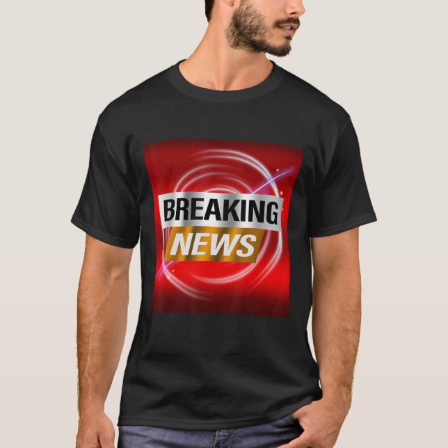 Camiseta Breaking News Advertisement Report Bulletin (Frente)