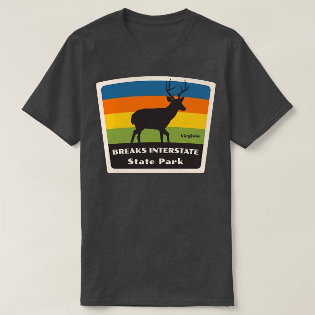 Camiseta Breaks Interstate Park Virginia Roaming Deer (Frente do Design)