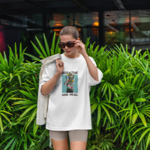 Camiseta Breathe E Heal Mulher Floral