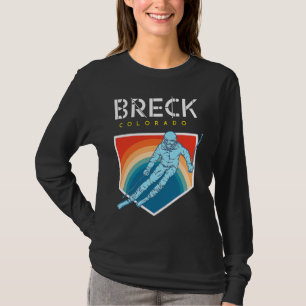 Camiseta Breck Colorado USA Ski Resort BACK IMPRESSÃO 2