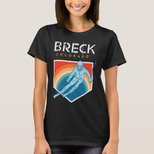 Camiseta Breck Colorado USA Ski Resort BACK IMPRESSÃO 2