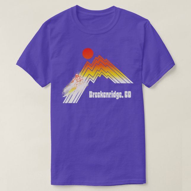 Camiseta Breckenridge Colorado 70s80s Estilo Retro Souvenir (Frente do Design)