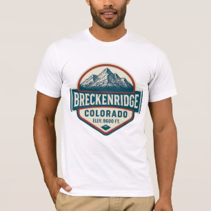 Camiseta Breckenridge Colorado - Emblema Retro da Montanha