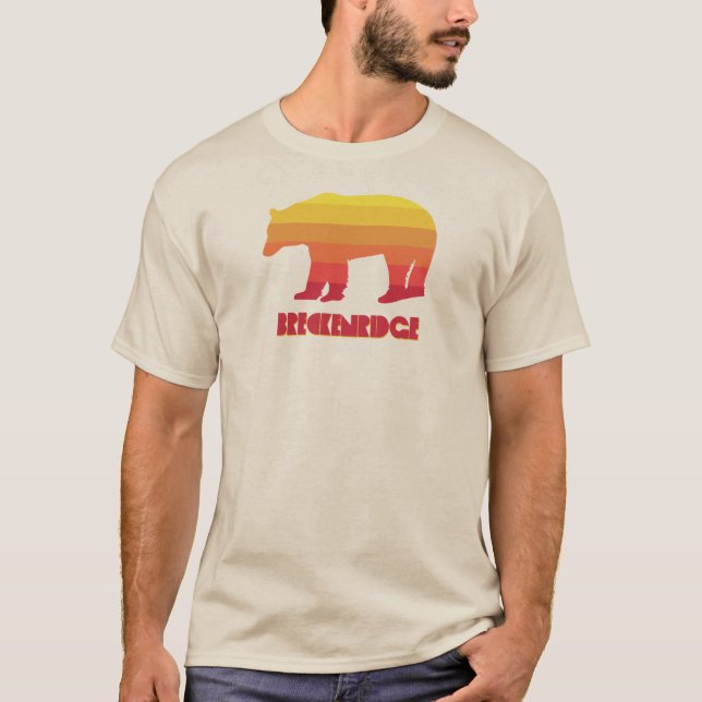Camiseta Breckenridge Colorado Rainbow Bear (Frente)