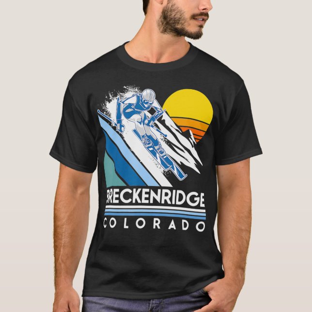 Camiseta Breckenridge Colorado Retro Ski (Frente)
