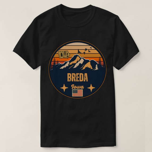 Camiseta Breda, Iowa, Estados Unidos (Frente do Design)