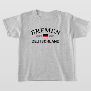 Camiseta Bremen Alemanha coordena crianças alemãs