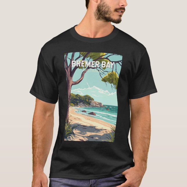 Camiseta Bremer Bay Austrália - Viagem Art Vintage (Frente)