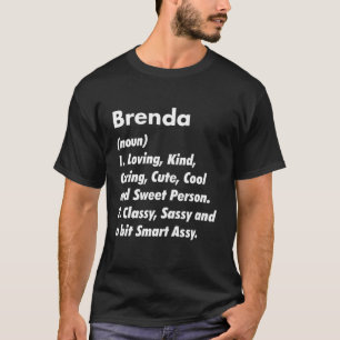 Camiseta Brenda Definição Personalizada Engraçado Presente