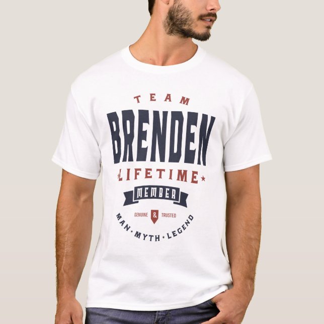 Camiseta Brenden Personalizado Nome Aniversário Presente (Frente)