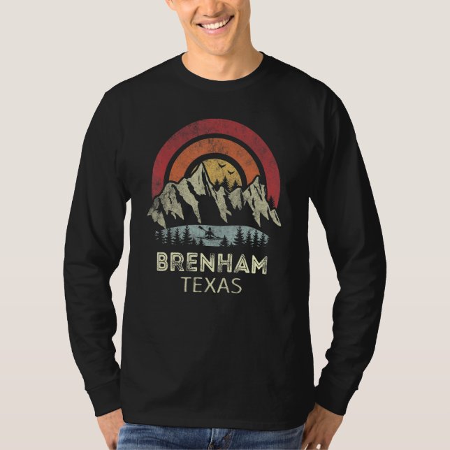 Camiseta Brenham Texas Mountain Sunset Sunrise Kayaking (Frente)