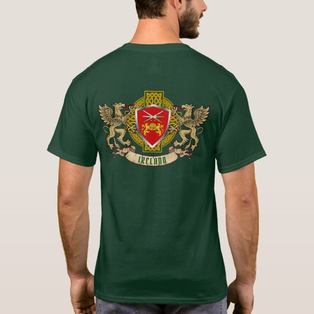 Camiseta Brennan Irish Shield & Griffins Personalizados (Verso)