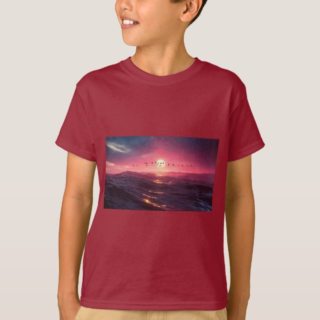 Camiseta Brent Geese no Sunset (Frente)