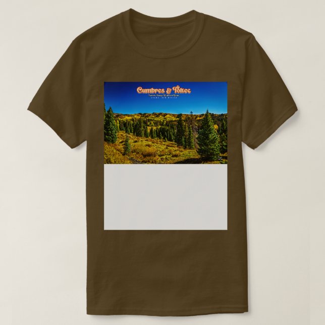 Camiseta bres e Toltec Narrow Gage Railroad (Frente do Design)