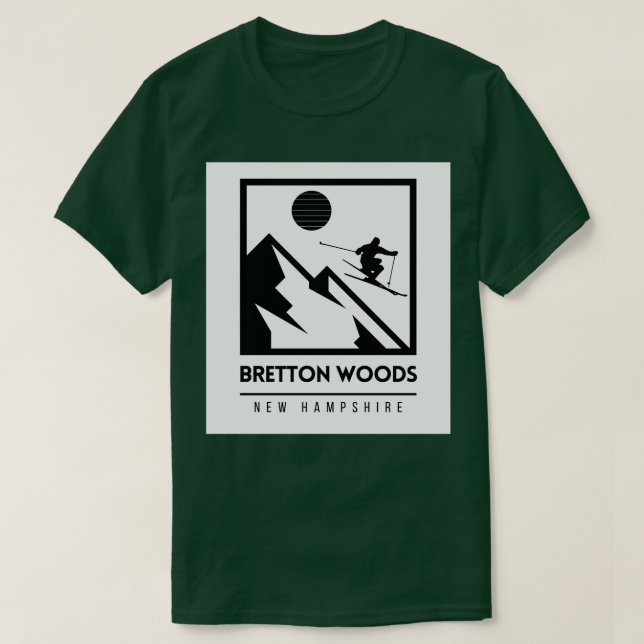 Camiseta Bretton Woods New Hampshire EUA ski (Frente do Design)