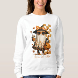 Camiseta Breu Antes de Boo - Café Bonito Fantasma Halloween