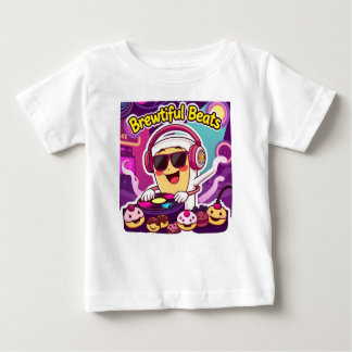 Camiseta "Breve Beats - DJ Coffee Cup Cartoon Sticker"