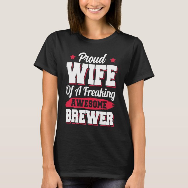 Camiseta Brew Brewing Brewery Brewmaster Brewer Wife (Frente)