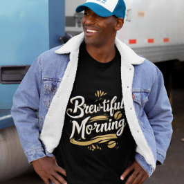 Camiseta Brew Mornong Engraçado Café Dotado Design