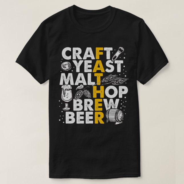 Camiseta Brew Pai Brewer Brewer Brewer Padre Gift (Frente do Design)