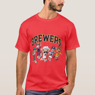 Camiseta Brewers Sausage Mascot Race Cartoon Sports Parody 