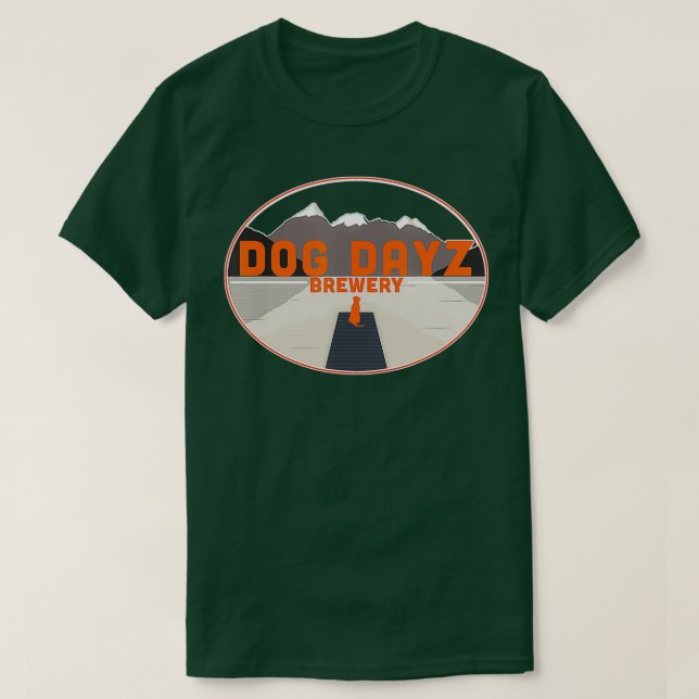 Camiseta Brewery do Logotipo Dog Dayz (Frente do Design)