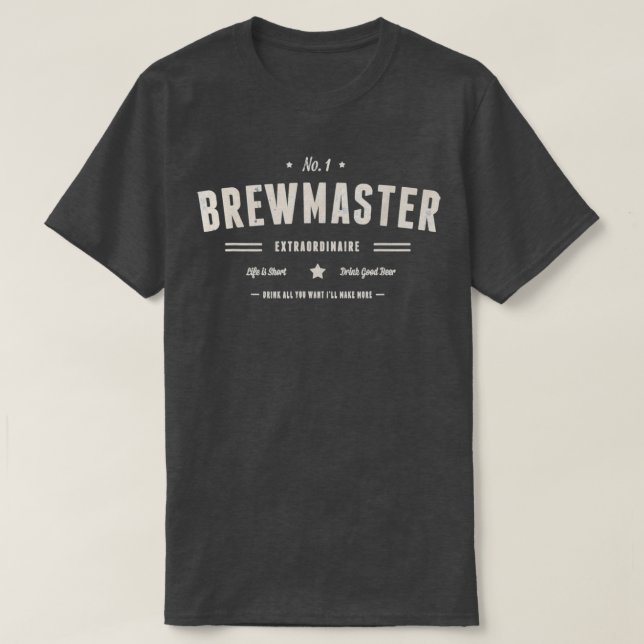 Camiseta Brewmaster Brewery Beer Brewery T (Frente do Design)
