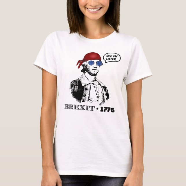Camiseta Brexit 1776 George Washington Óculos de Sol Cool (Frente)