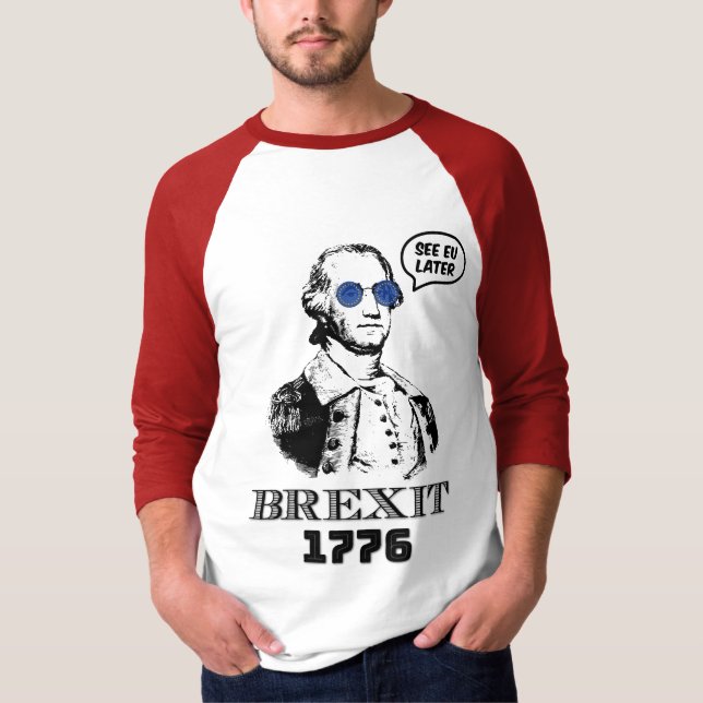 Camiseta Brexit 1776 George Washington Óculos de Sol Cool (Frente)