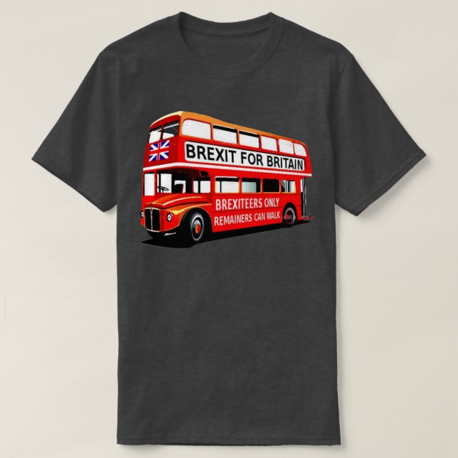 Camiseta Brexit Bus em Tour (Frente do Design)
