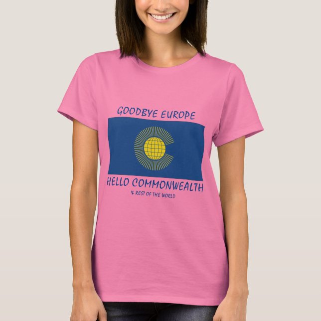 Camiseta BREXT Goodbye Europe Hello COMMONWEALTH Pink (Frente)