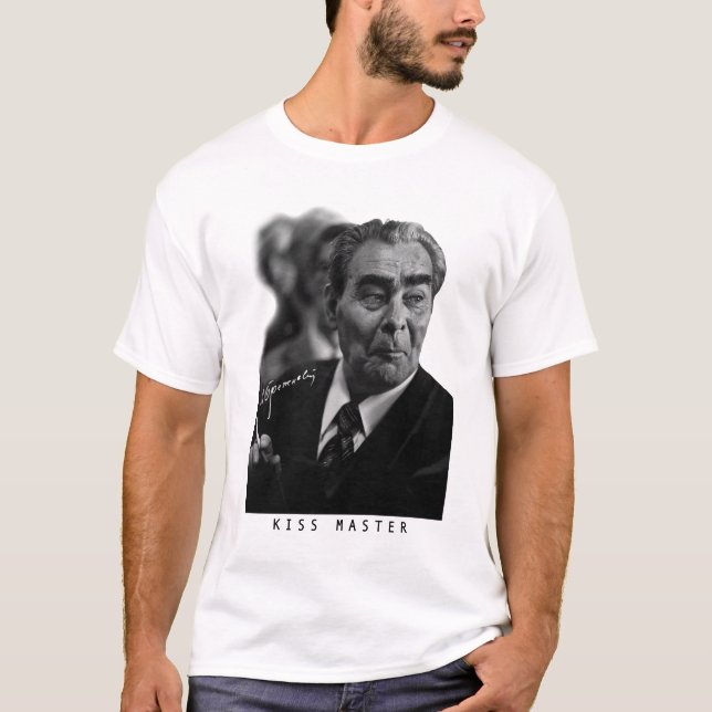 Camiseta Brezhnev USSR Comunismo CCCP Kiss Mestre (Frente)