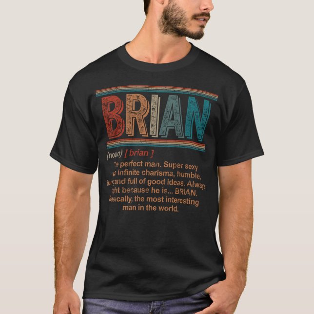 Camiseta Brian Definition Shirt, Definição de Adulto, Prime (Frente)