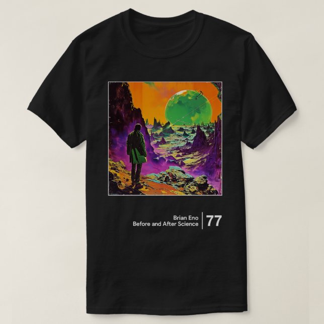 Camiseta Brian Eno Minimalist Graphic Trabalho de arte Desi (Frente do Design)