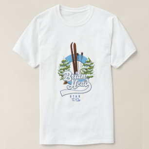 Camiseta Brian Head Utah para esqui logotipo