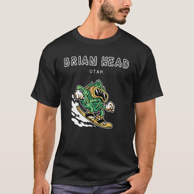 Camiseta Brian Head Utah Snowboard Beer Saltos (Frente)