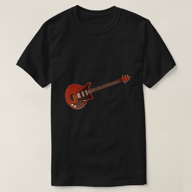 Camiseta Brian May&x27;s Violão (Especial Vermelho) - Class (Frente do Design)