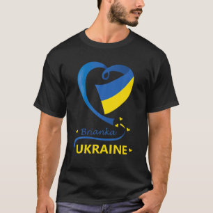 Camiseta Brianka Ucrânia Bandeira Nacional Emblem Crest
