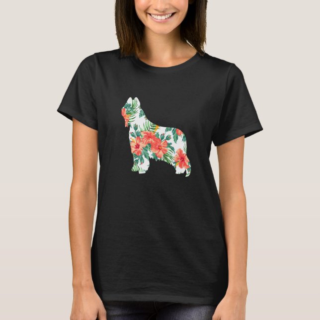 Camiseta Briard Aloha Hawaiian Dog (Frente)