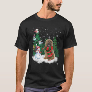 Camiseta Briard Dog Christmas Snowman Xmas Tree Pajama