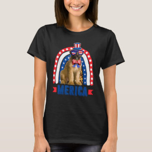 Camiseta Briard Dog Rainbow Leopard Merica Flag 4th Of Jul
