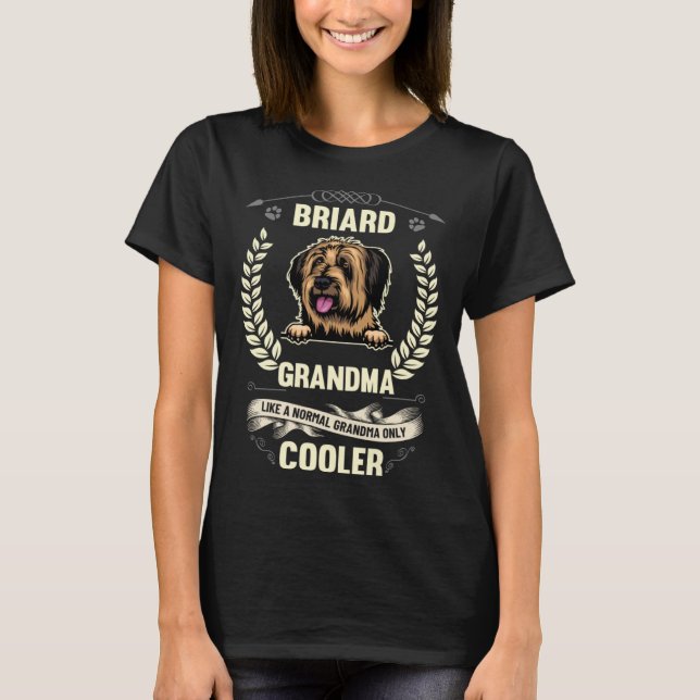 Camiseta Briard Grandma Like A Normal Grandma Only Cooler (Frente)