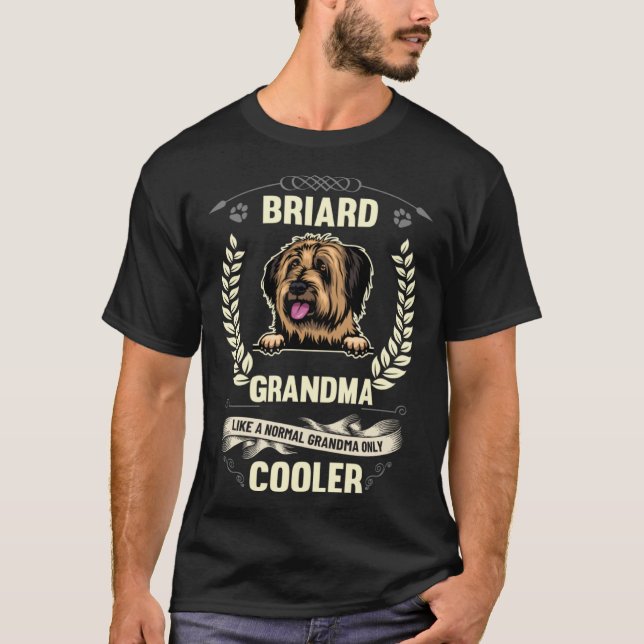 Camiseta Briard Grandma Like A Normal Grandma Only Cooler (Frente)