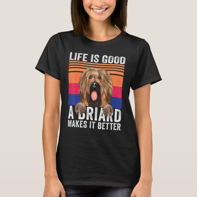 Camiseta Briards Torna Sua Vida Boa Vintage (Frente)