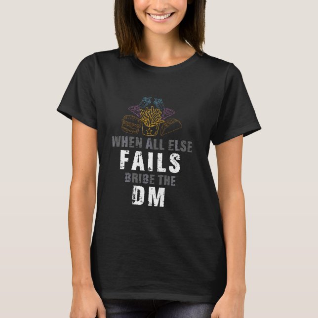 Camiseta Bribe O Dm Para Dragões Monster Dungeon Rolep (Frente)