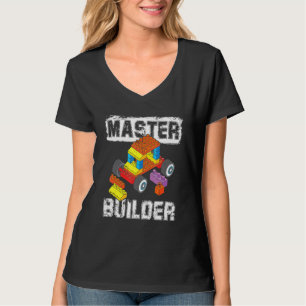Camiseta Brick Builder bloqueia o Master Builder Kid Toy Bo