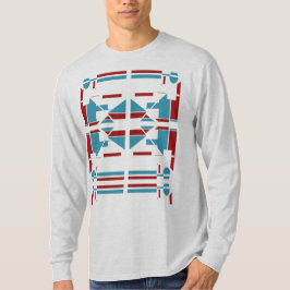Camiseta Brick Red Blue Southwest Abstrato inspirado na art