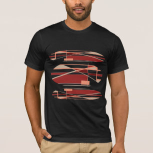 Camiseta Brick Red Coral Beige MCM inspirado na Arte Abstra